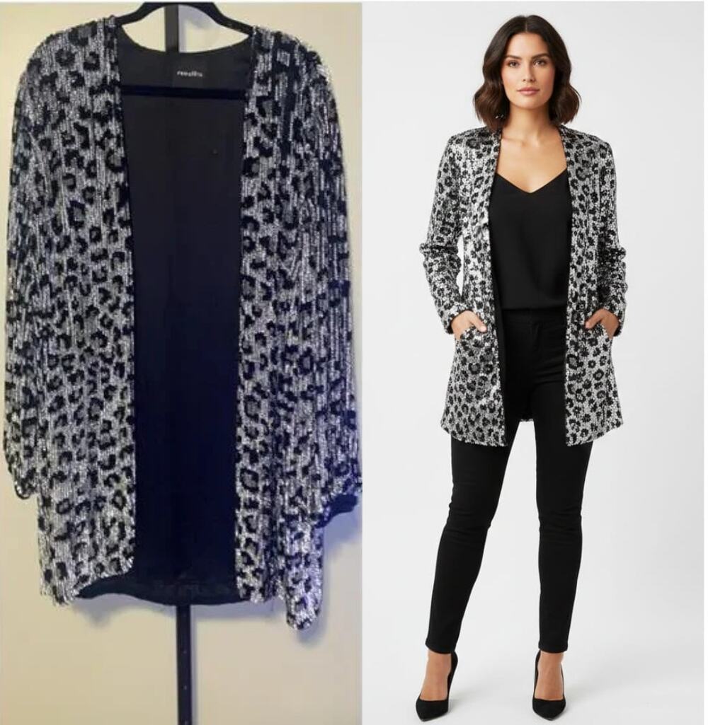 RETROFETE Leopard style cardigan.